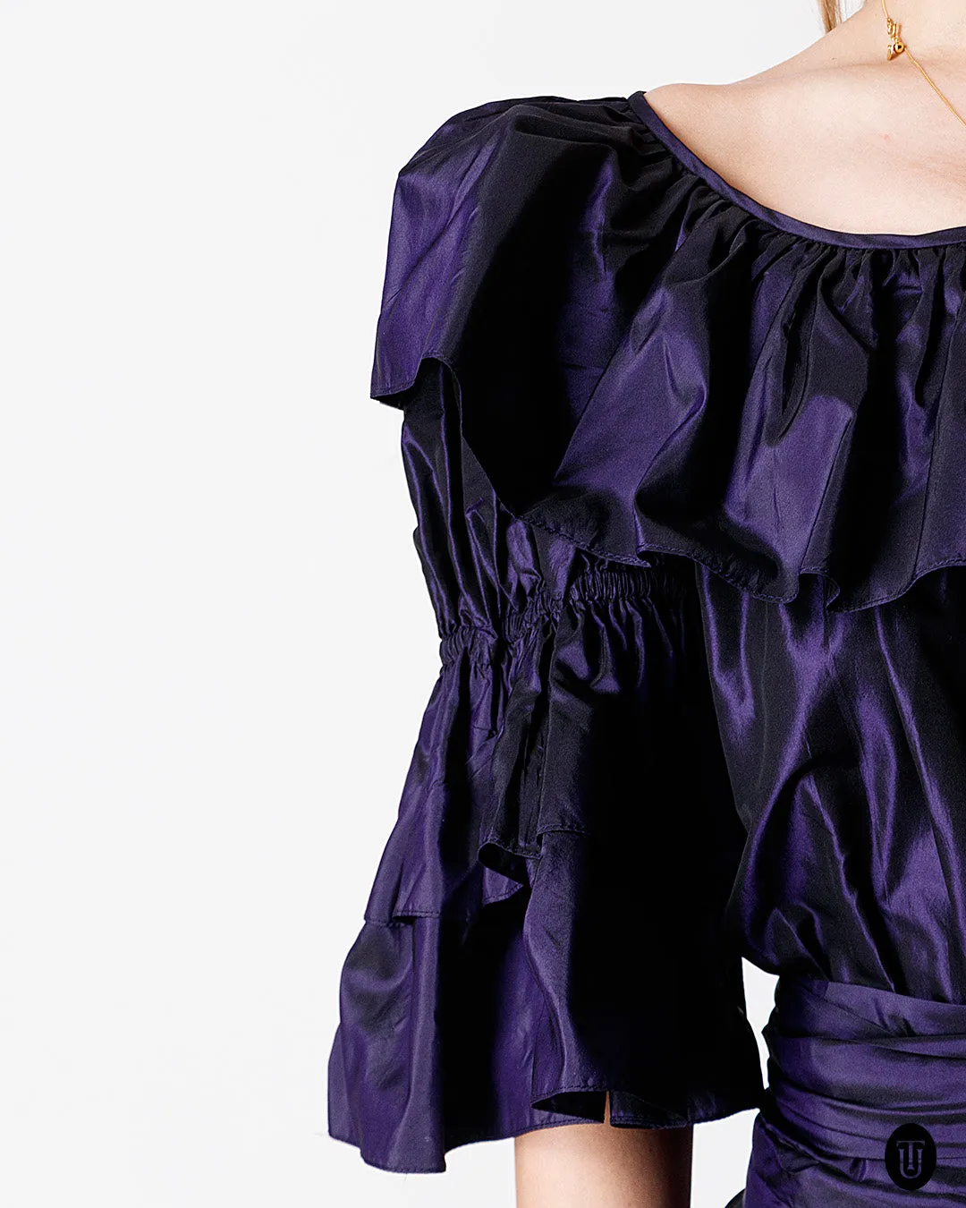 1970s Saint Laurent Rive Gauche Silk Gown M