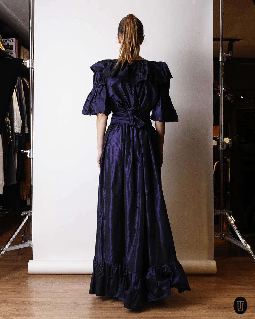 1970s Saint Laurent Rive Gauche Silk Gown M