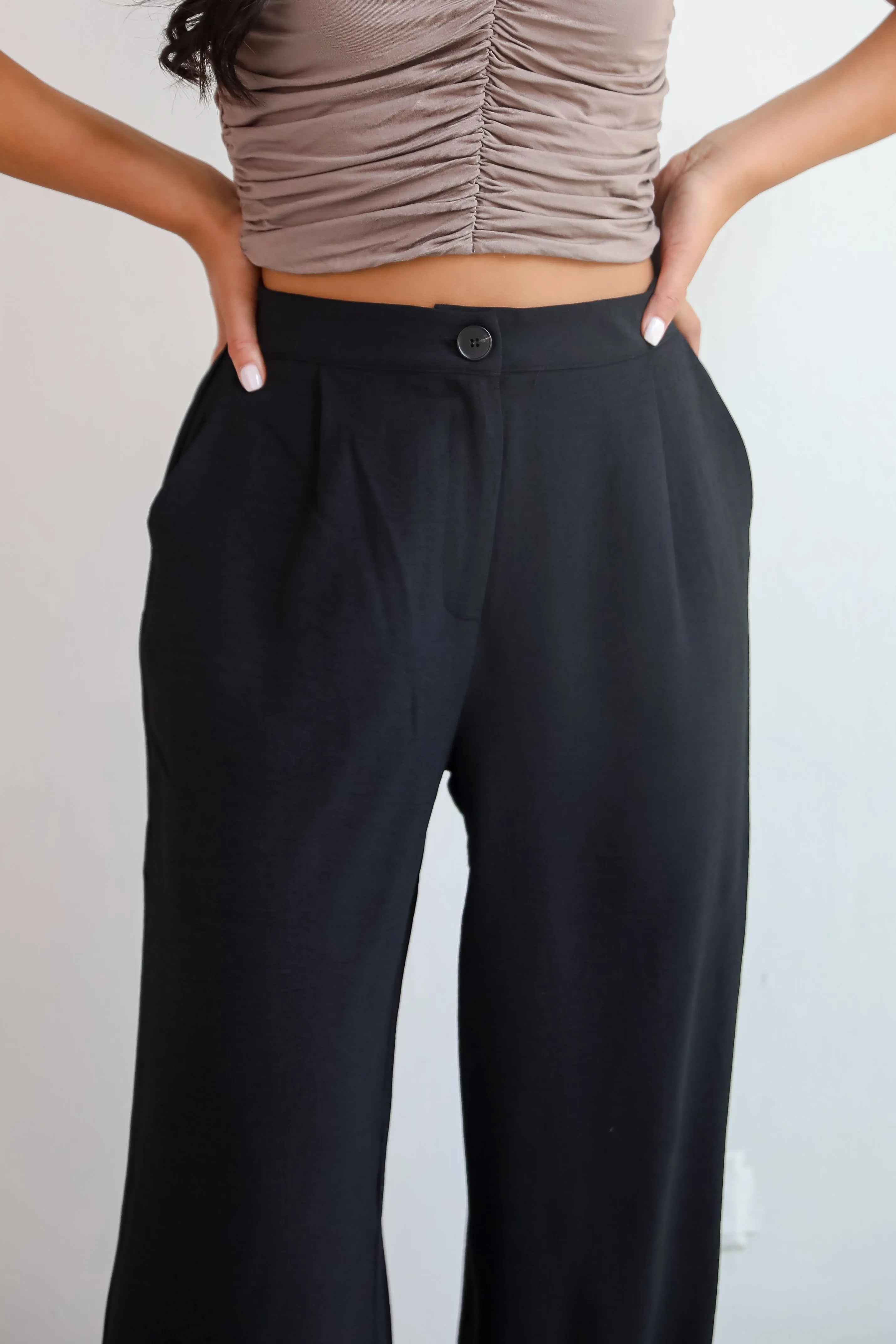 Aesthetic Attitude Black Trouser Pants