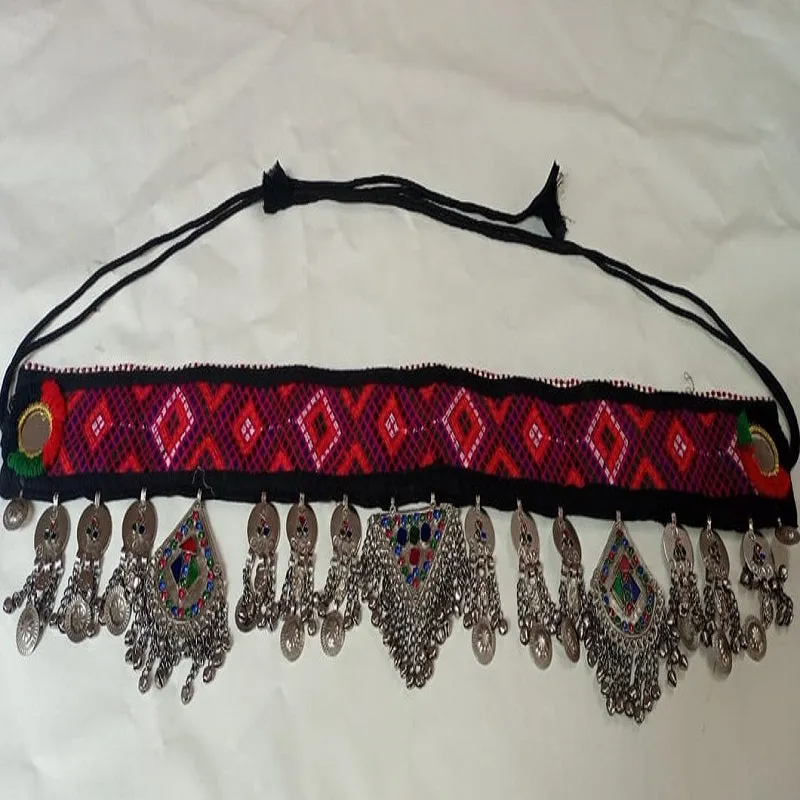 Afghan Vintage Kuchi Belt With Old Pendants and Tassels