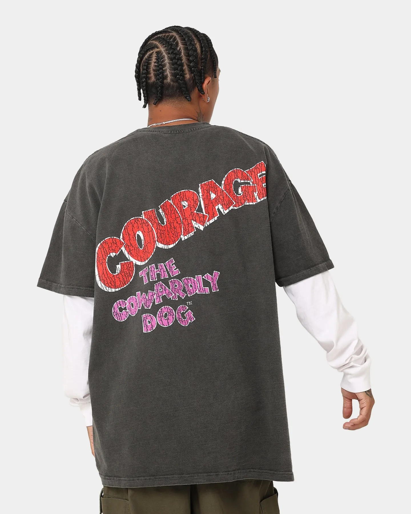 American Thrift X Cartoon Network Courage Heavyweight T-Shirt Black Wash