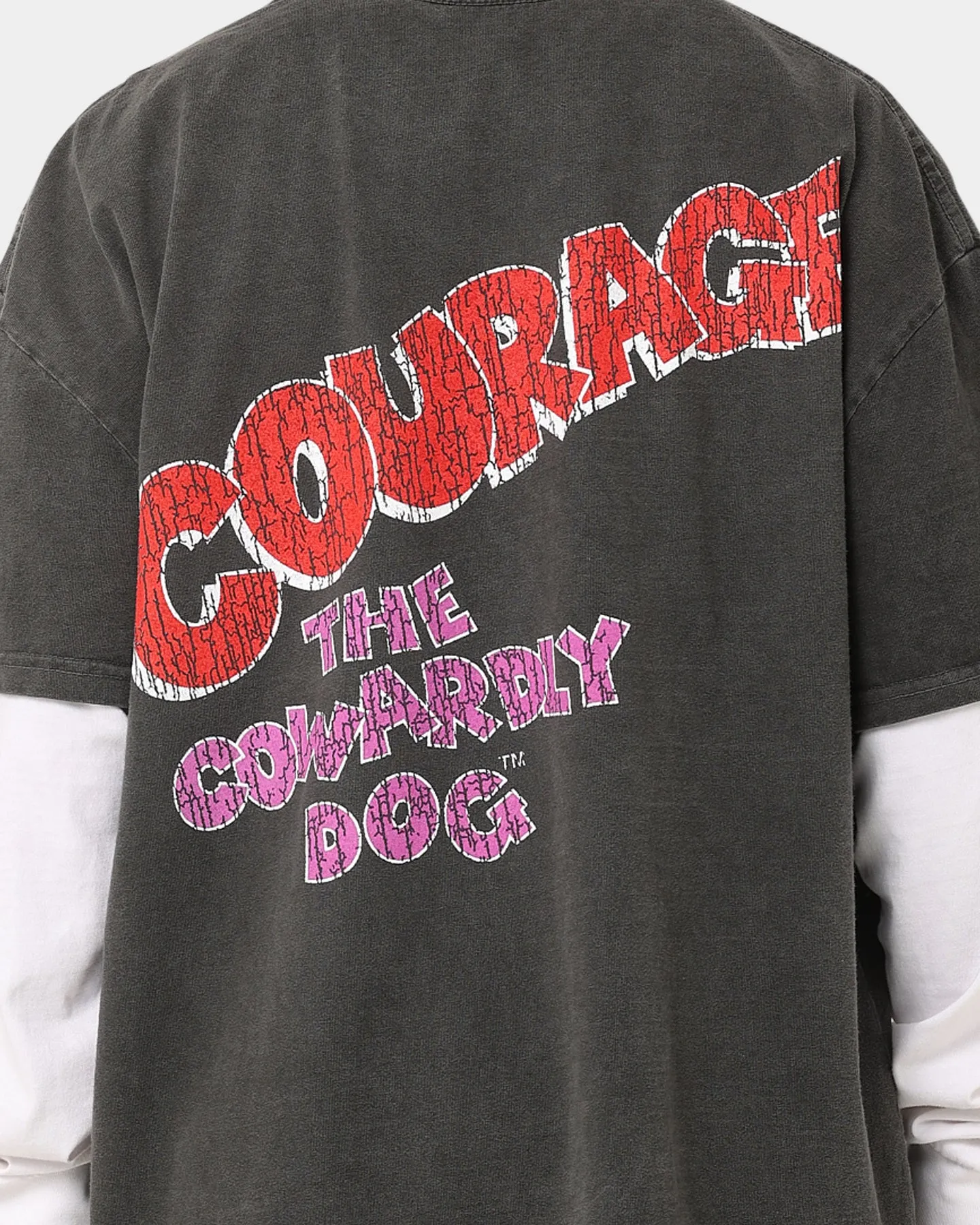 American Thrift X Cartoon Network Courage Heavyweight T-Shirt Black Wash