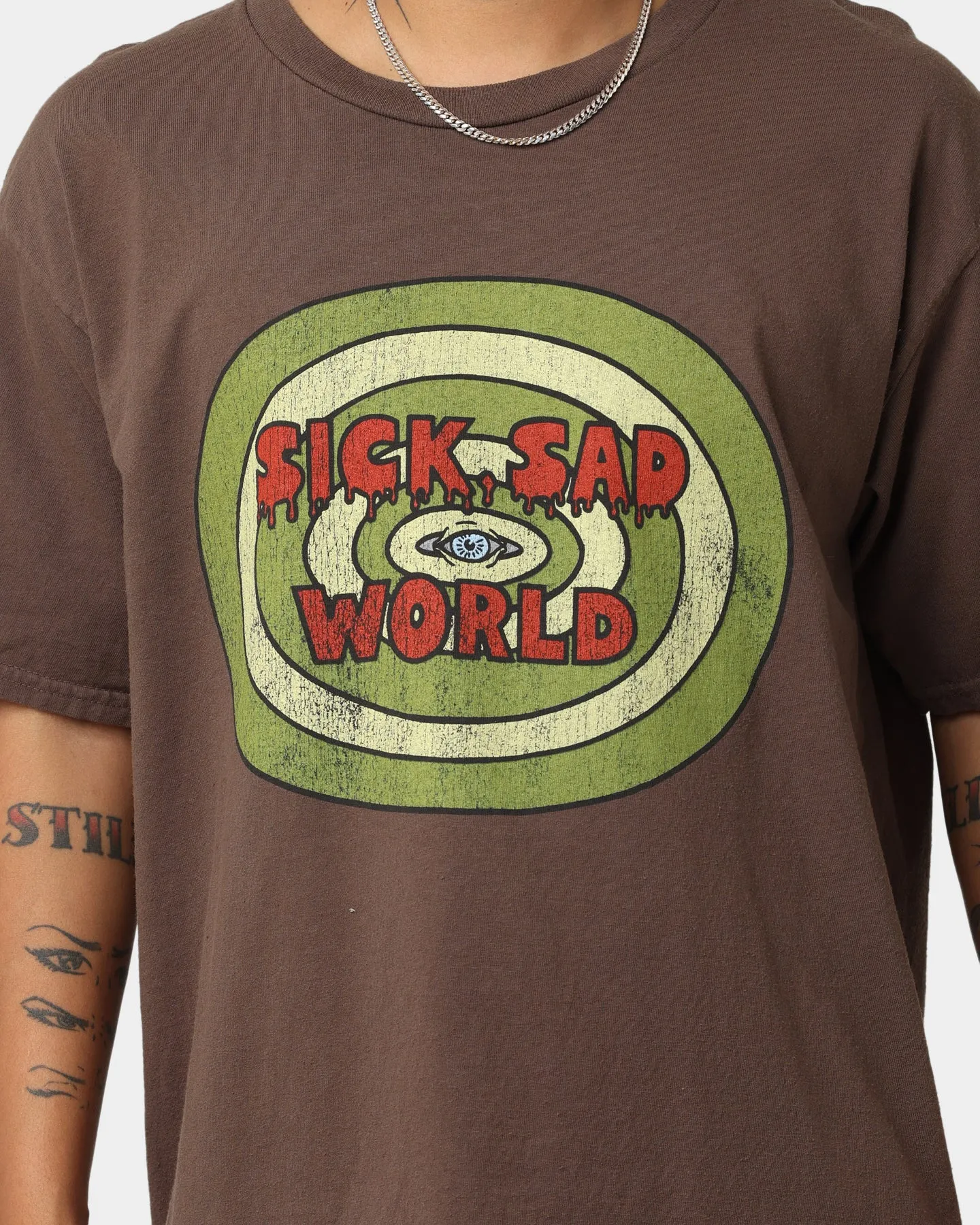 American Thrift X Daria Sick Sad World T-Shirt Brown