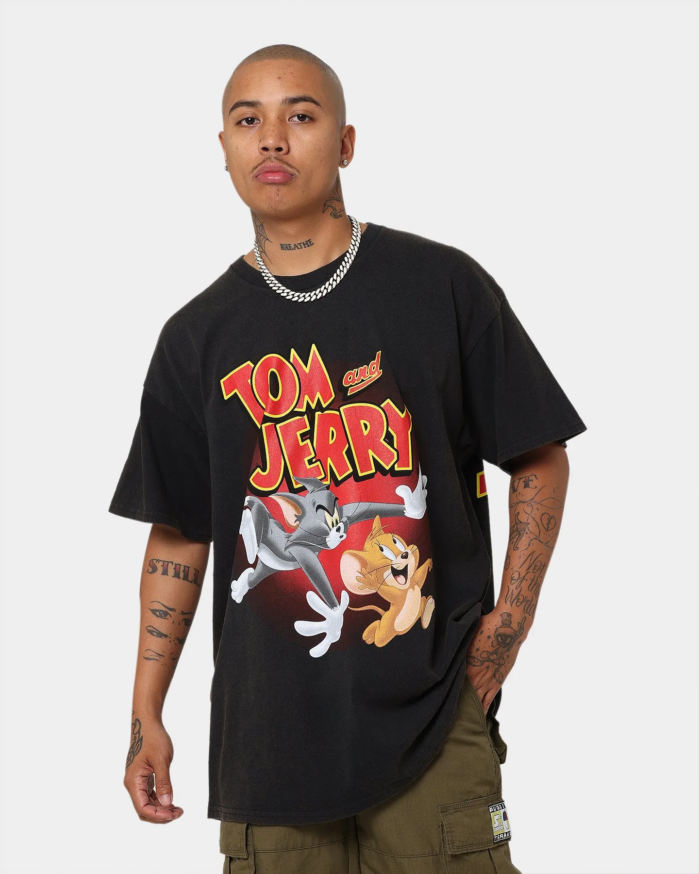 American Thrift X Tom and Jerry Vintage T-Shirt Black Wash