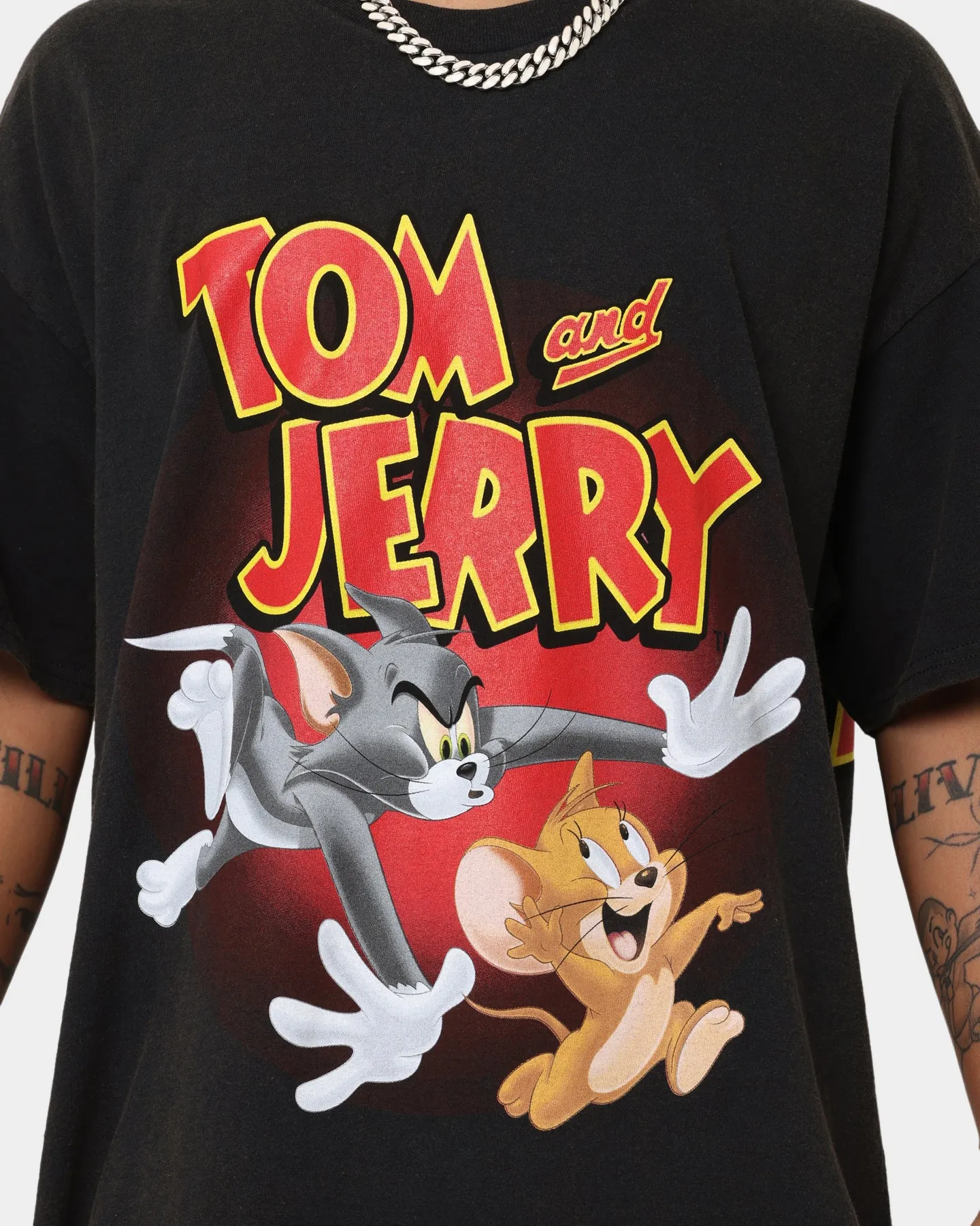 American Thrift X Tom and Jerry Vintage T-Shirt Black Wash