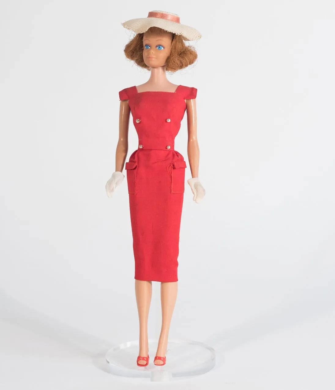 Barbie™ x Unique Vintage Red Sheath Sensation Wiggle Dress