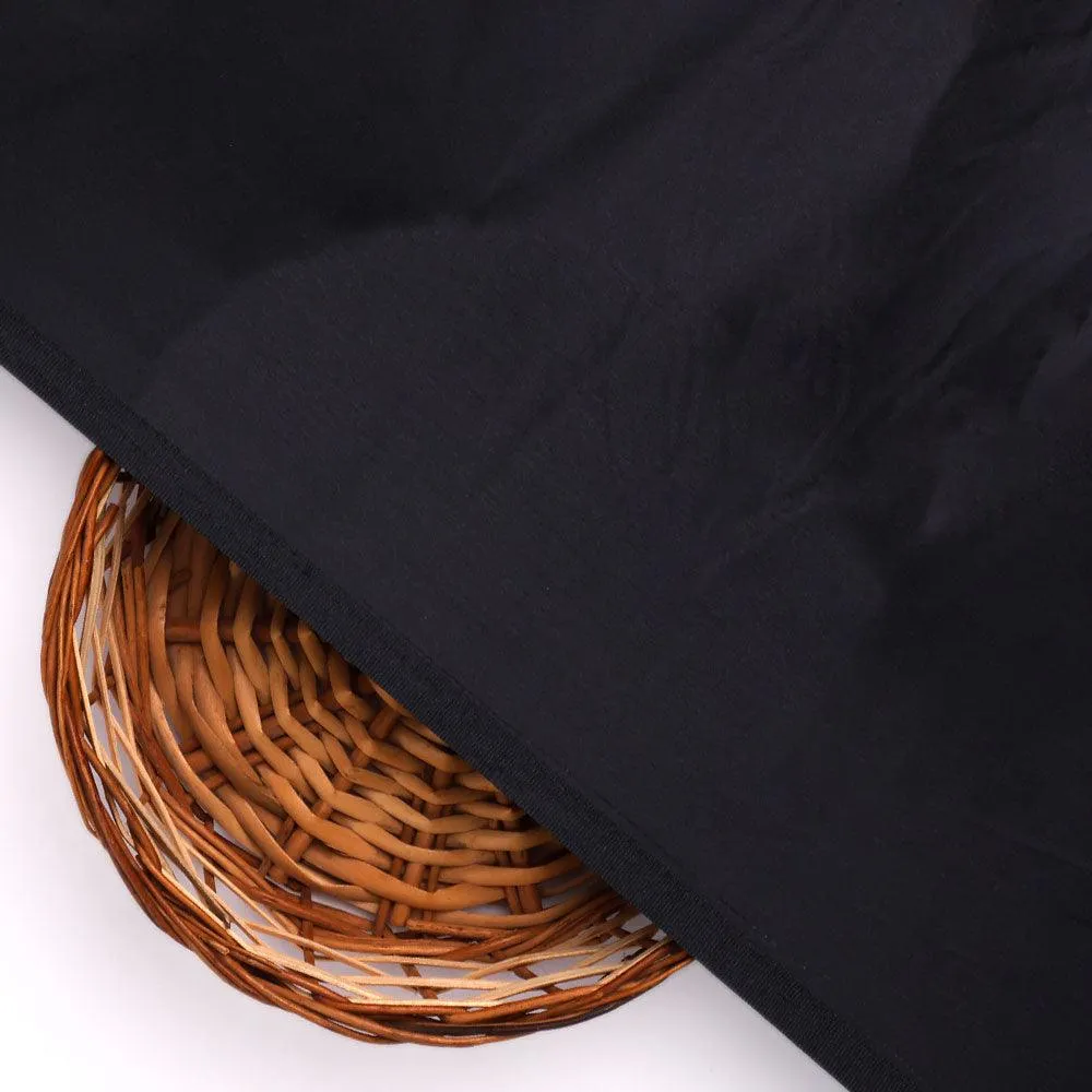 Black Plain Japan Satin Solid Fabric