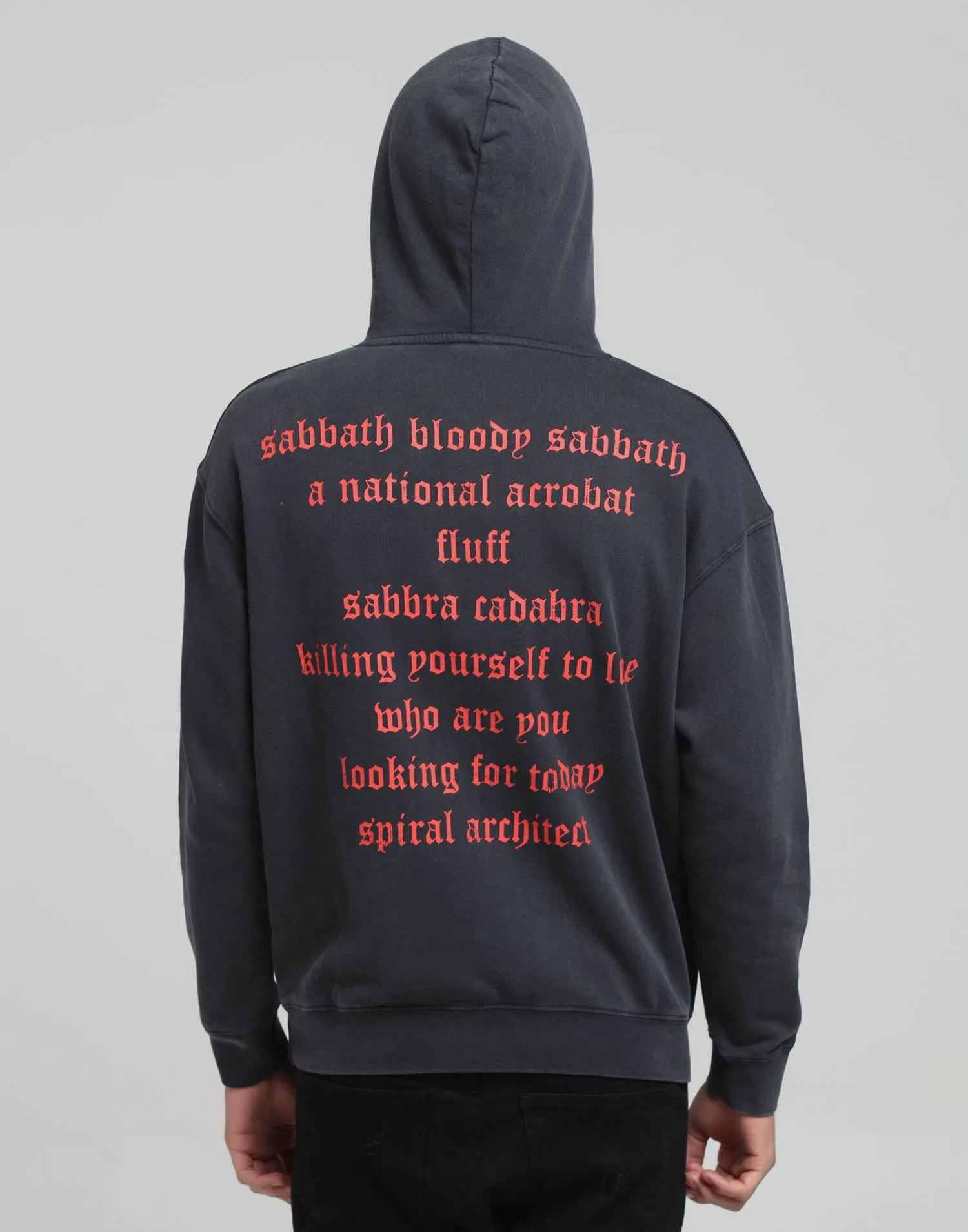 Black Sabbath Flames Vintage Hood Black