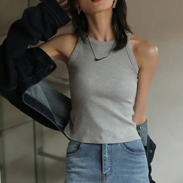 Bobbie Retro O-neck Crop Top