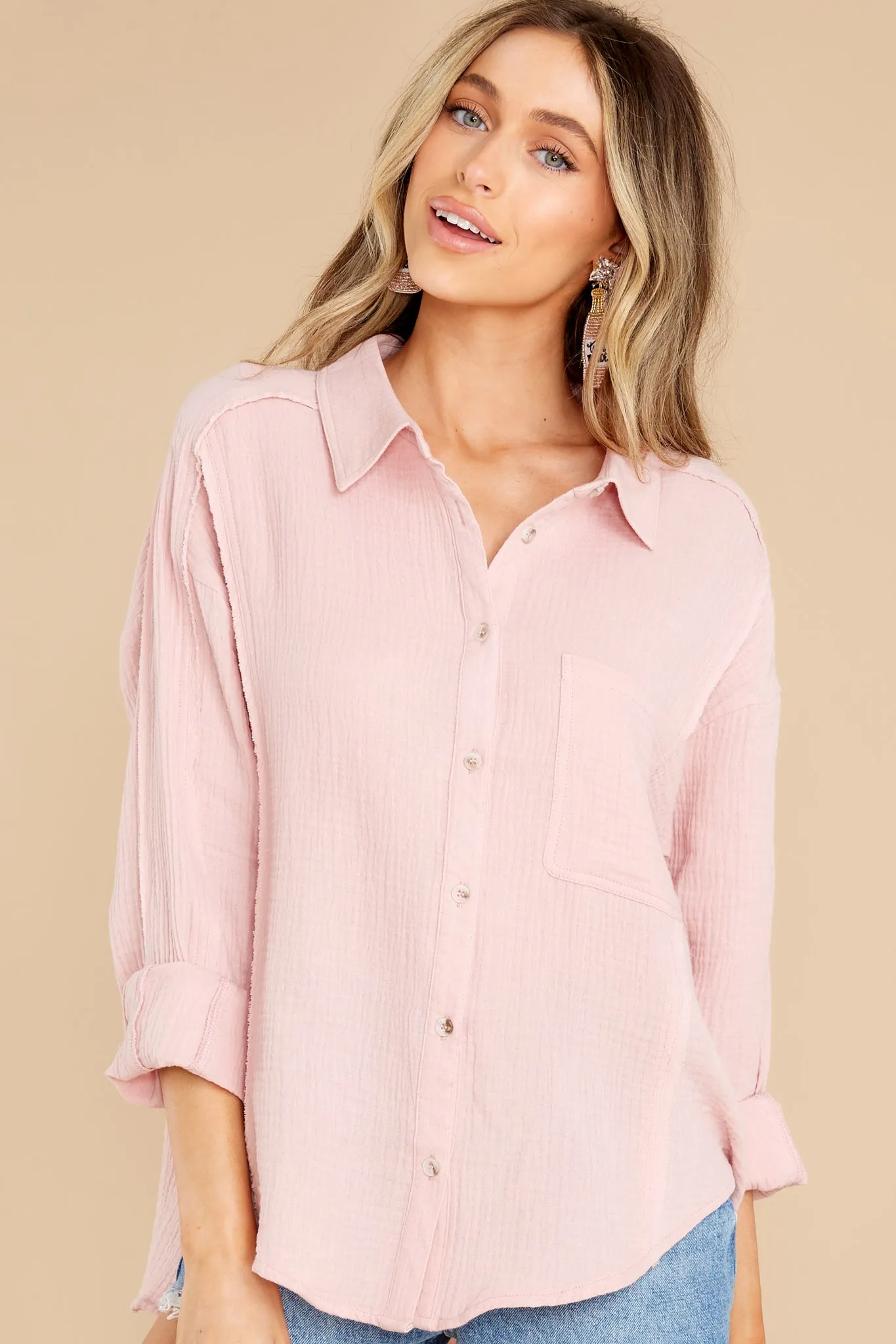 Business As Usual Blush Top