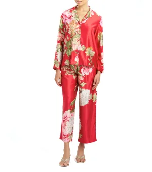 Caterina Notch PJ Brocade Red