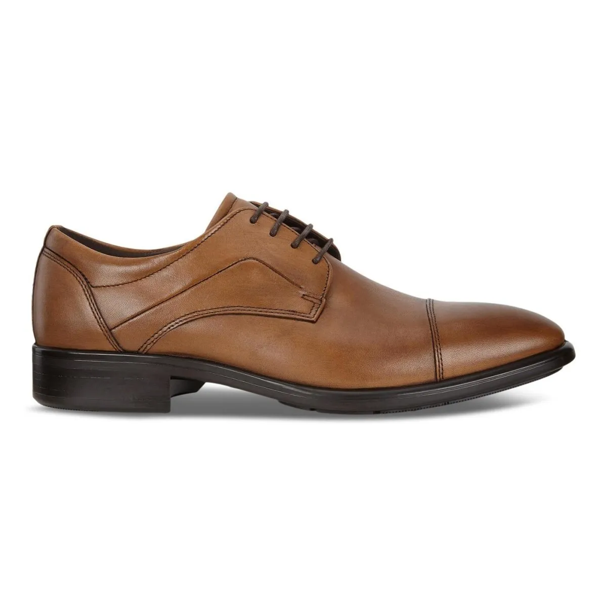 ECCO Men's City Tray Cap Toe Tie Brown