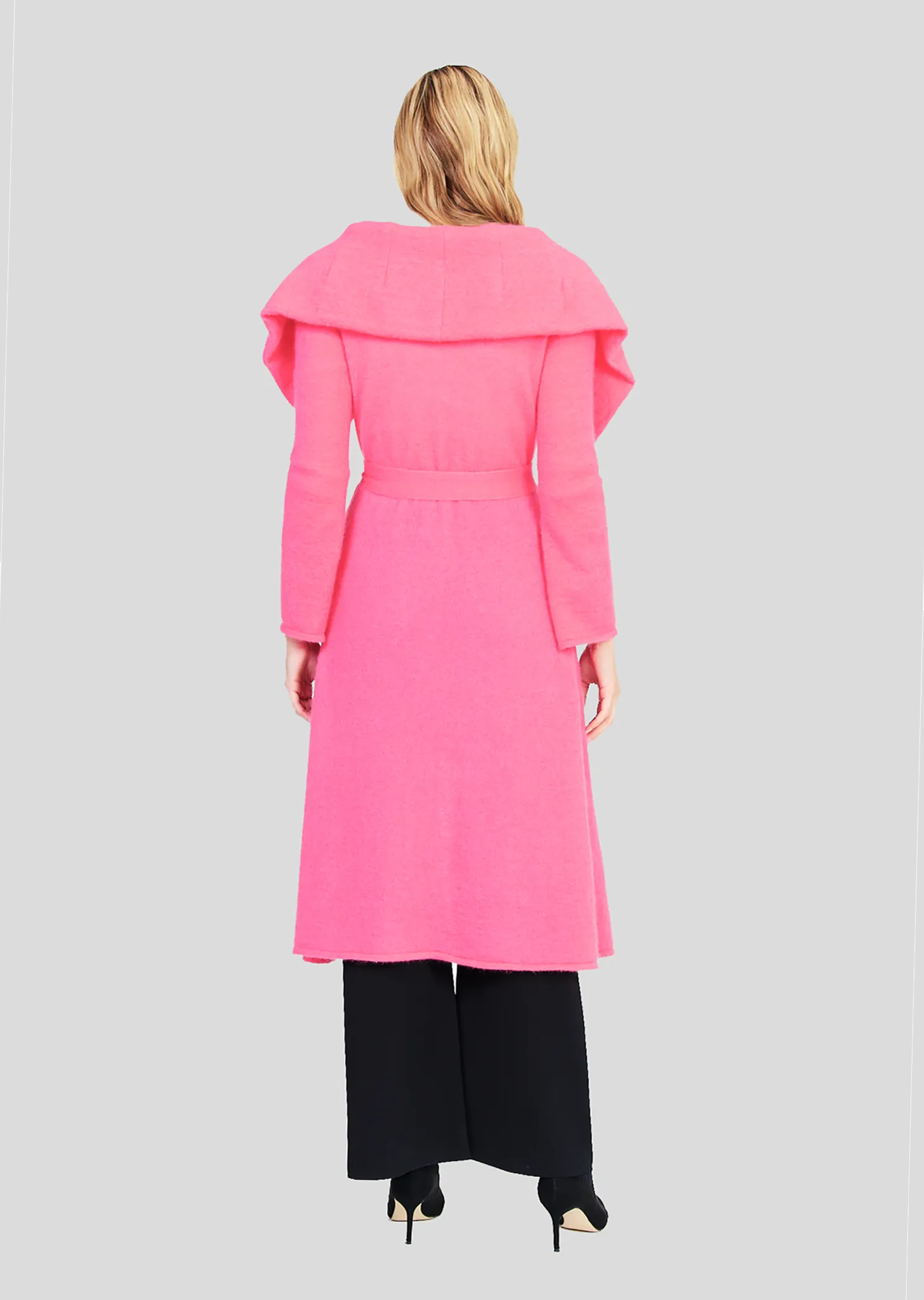 Elisa – Solid Mohair Coat with Belt