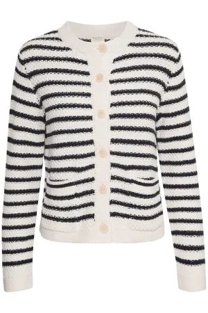 ELMIE STRIPED BUTTON FRONT CARDIGAN - PART TWO