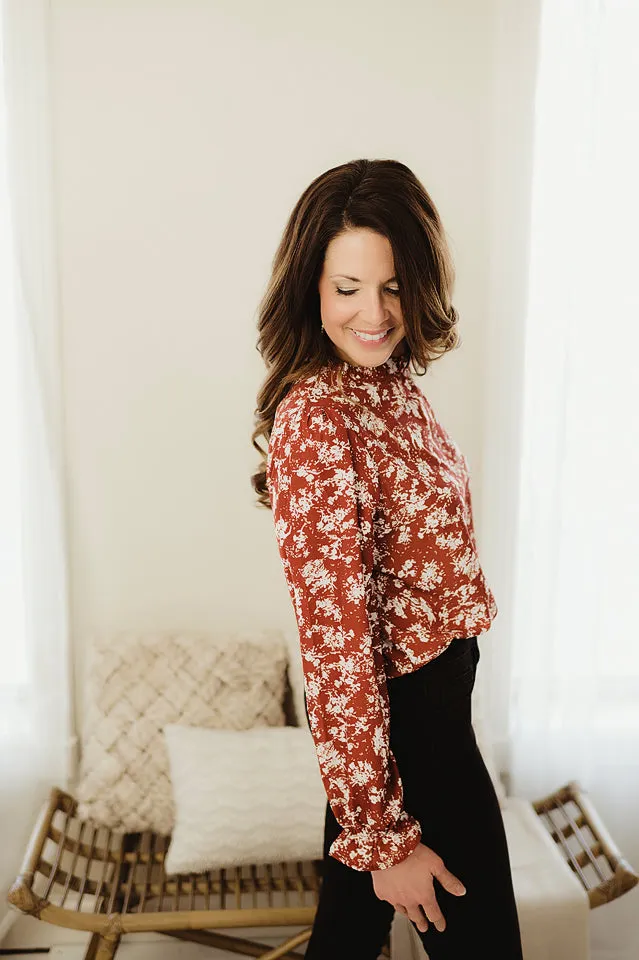 Floral Ruffle Blouse