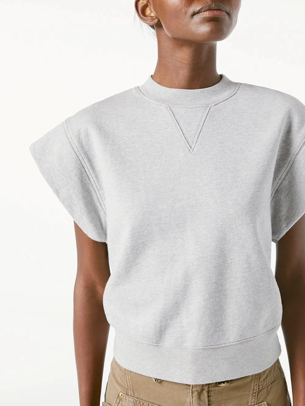 Frame - Oversized Muscle Crew in Gris Heather