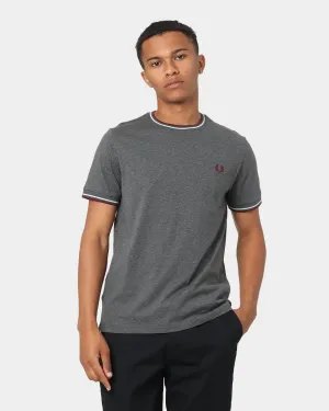 Fred Perry Twin Tipped T-Shirt Charcoal Marle