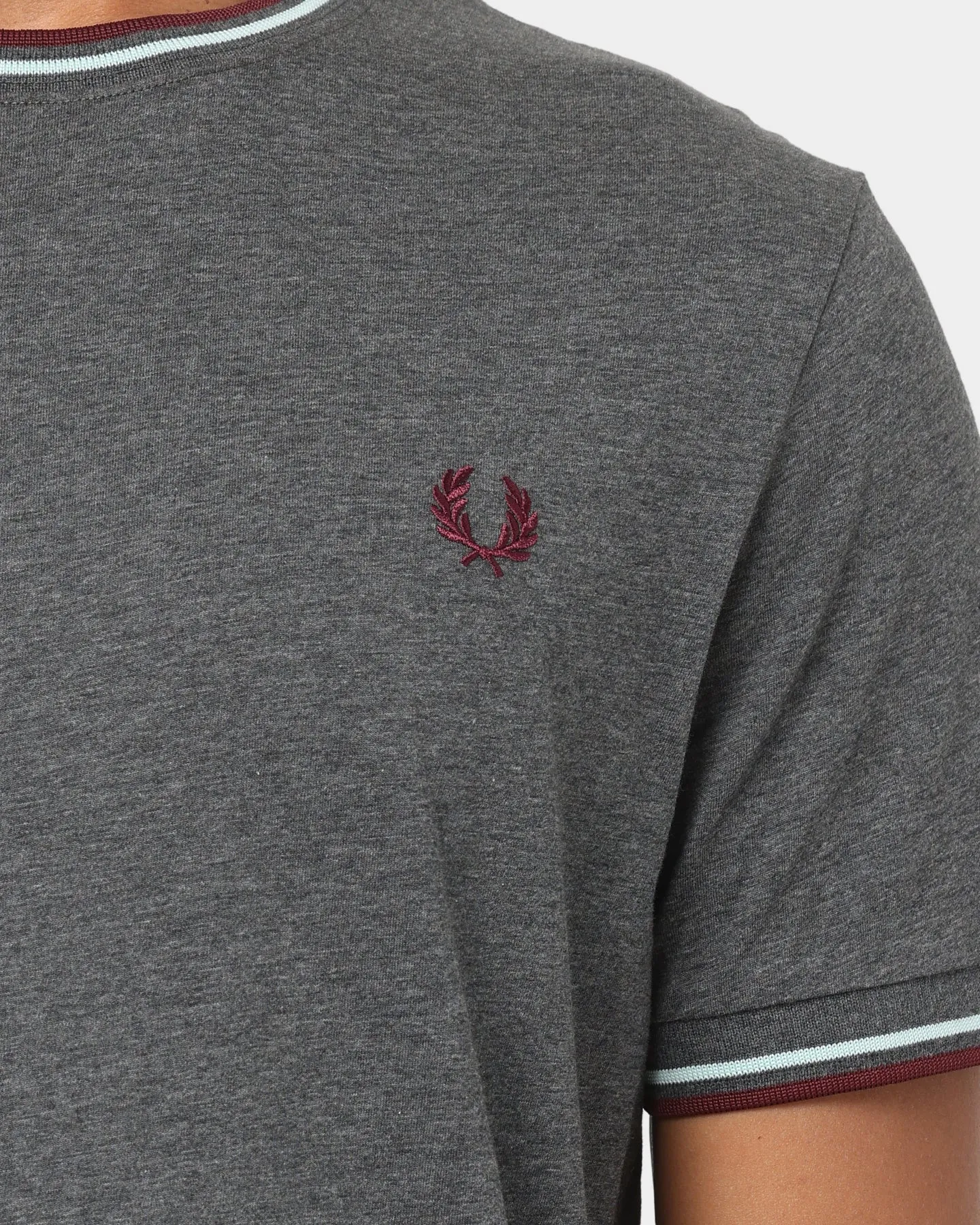 Fred Perry Twin Tipped T-Shirt Charcoal Marle