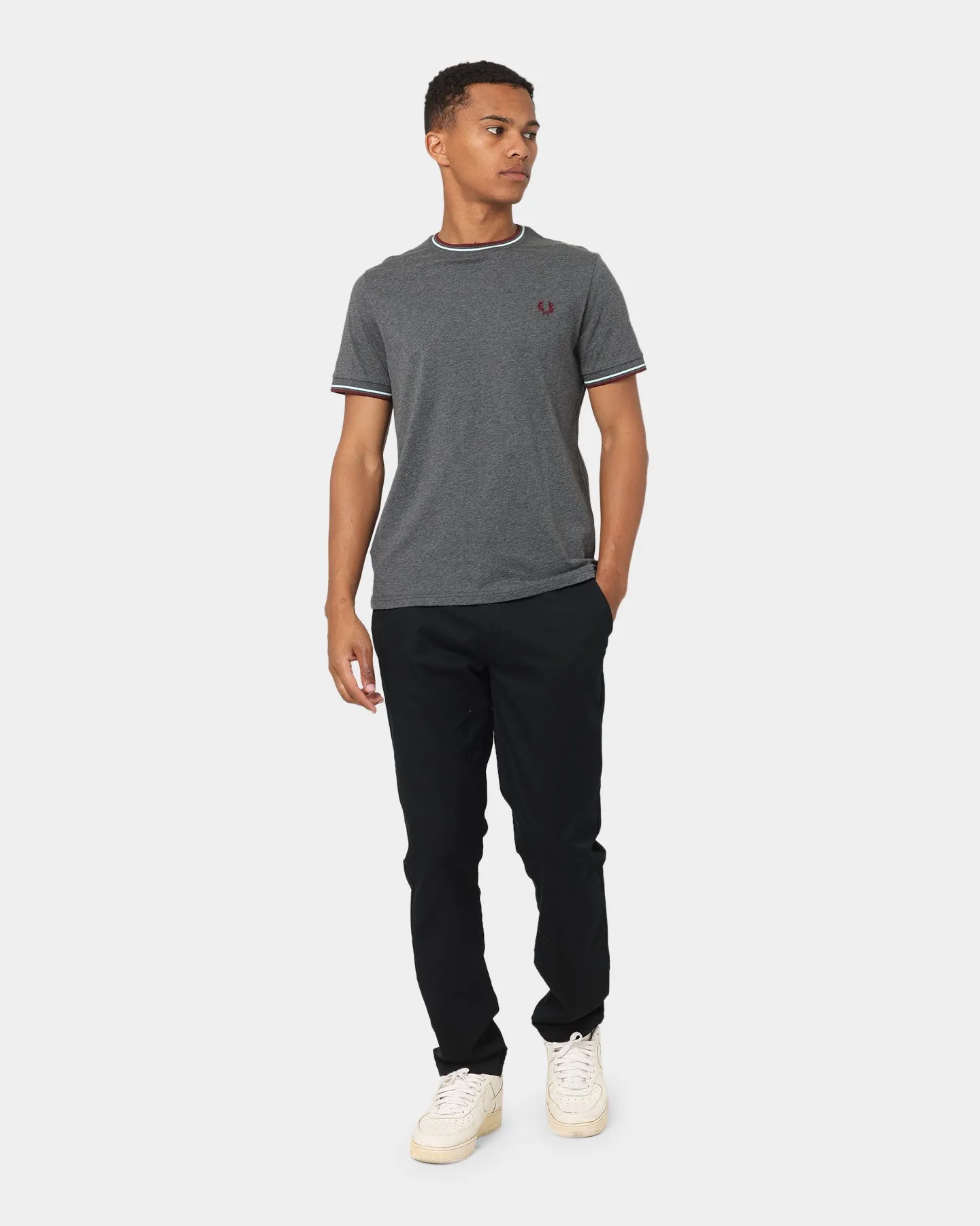 Fred Perry Twin Tipped T-Shirt Charcoal Marle