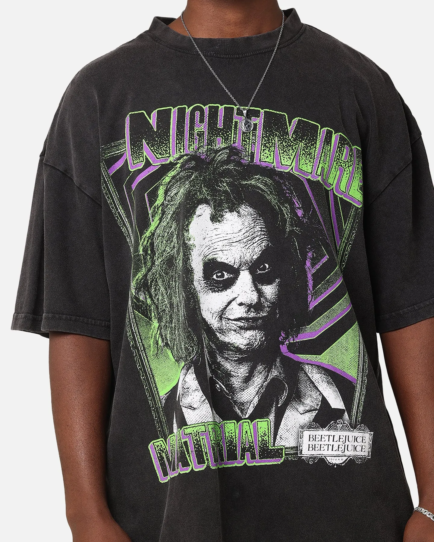 Goat Crew X Beetlejuice Beetlejuice 2 Vintage T-Shirt Black Acidwash