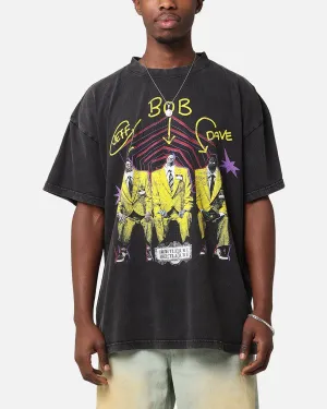 Goat Crew X Beetlejuice Jeff Bob Dave Vintage T-Shirt Black Acidwash