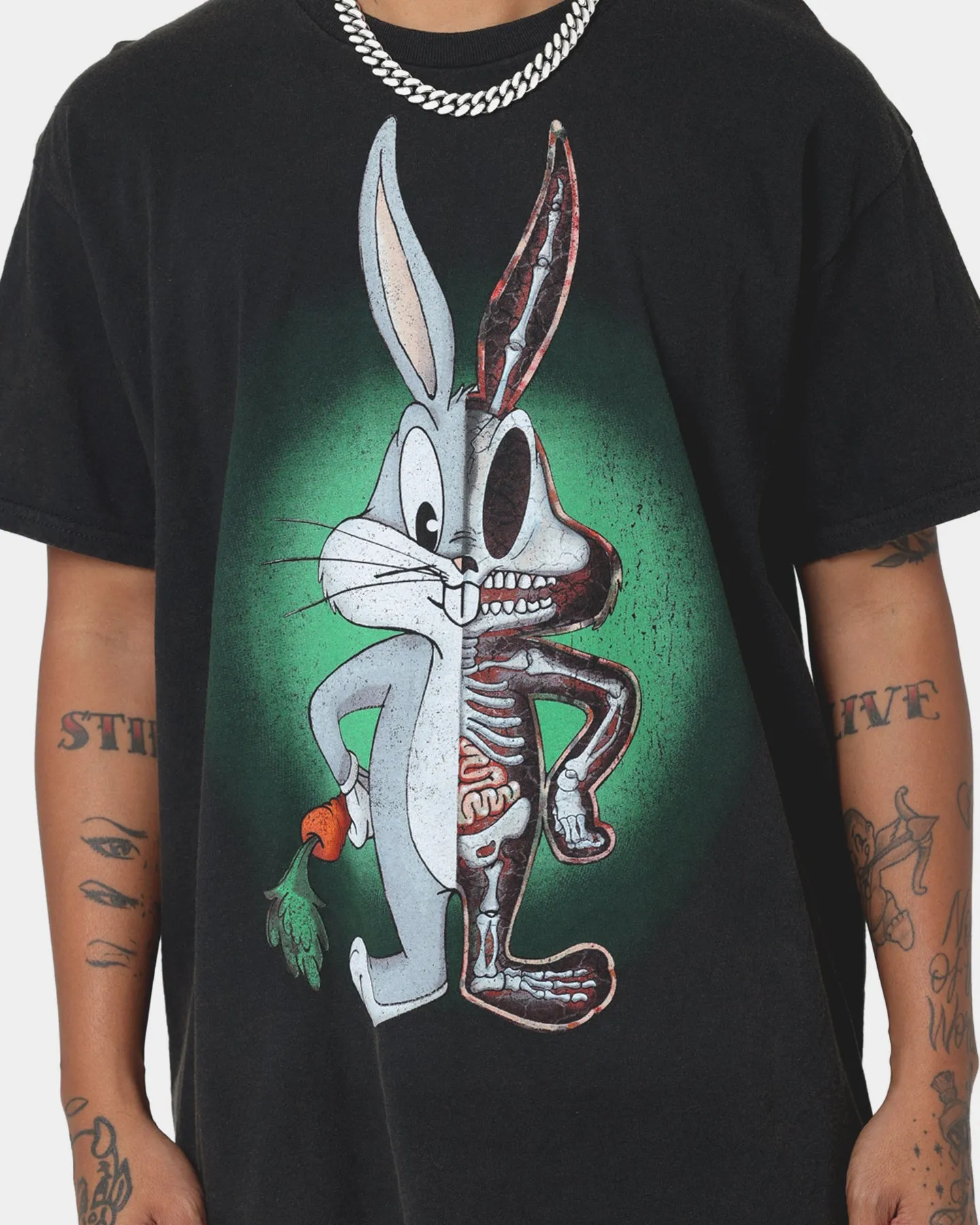 Goat Crew X Looney Tunes Bugs Bunny Vintage T-Shirt Black Wash