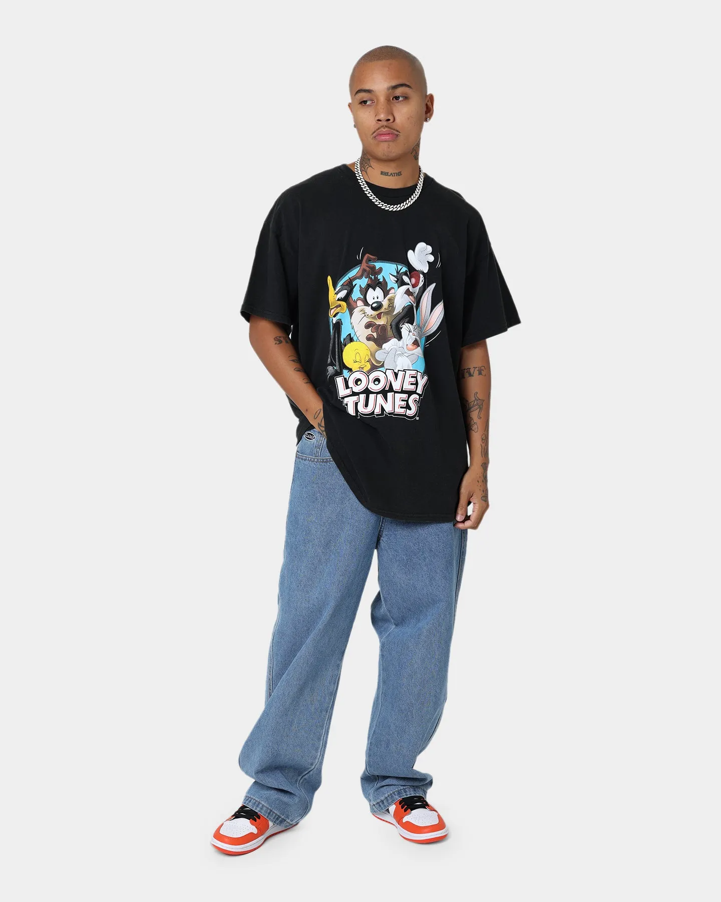 Goat Crew X Looney Tunes Group Vintage T-Shirt Black Wash