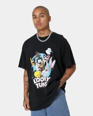 Goat Crew X Looney Tunes Group Vintage T-Shirt Black Wash