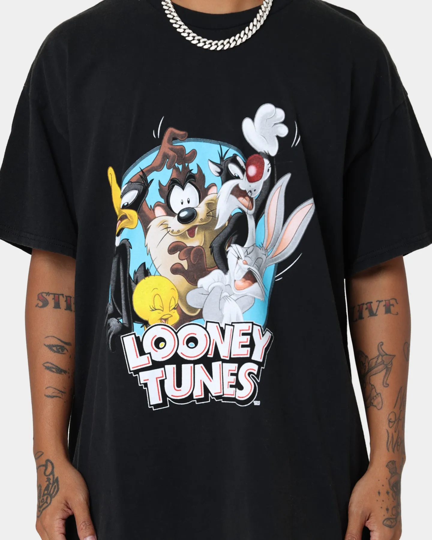 Goat Crew X Looney Tunes Group Vintage T-Shirt Black Wash