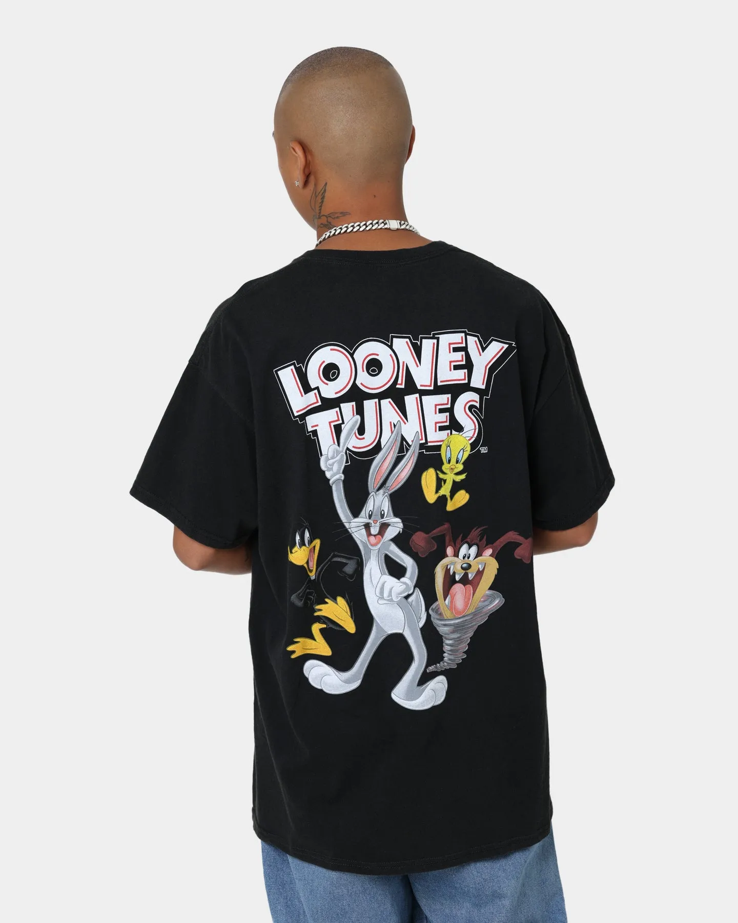 Goat Crew X Looney Tunes Group Vintage T-Shirt Black Wash