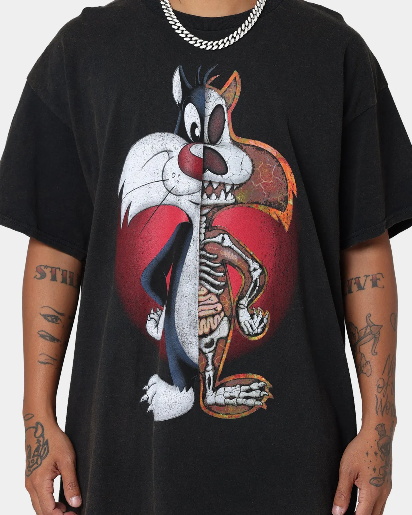 Goat Crew X Looney Tunes Sylvester Vintage T-Shirt Black Wash