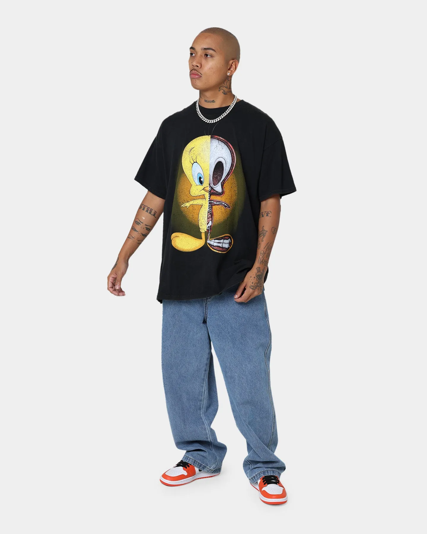 Goat Crew X Looney Tunes Tweety Vintage T-Shirt Black Wash