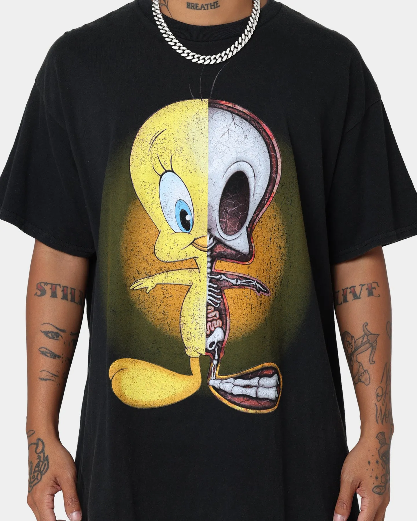 Goat Crew X Looney Tunes Tweety Vintage T-Shirt Black Wash