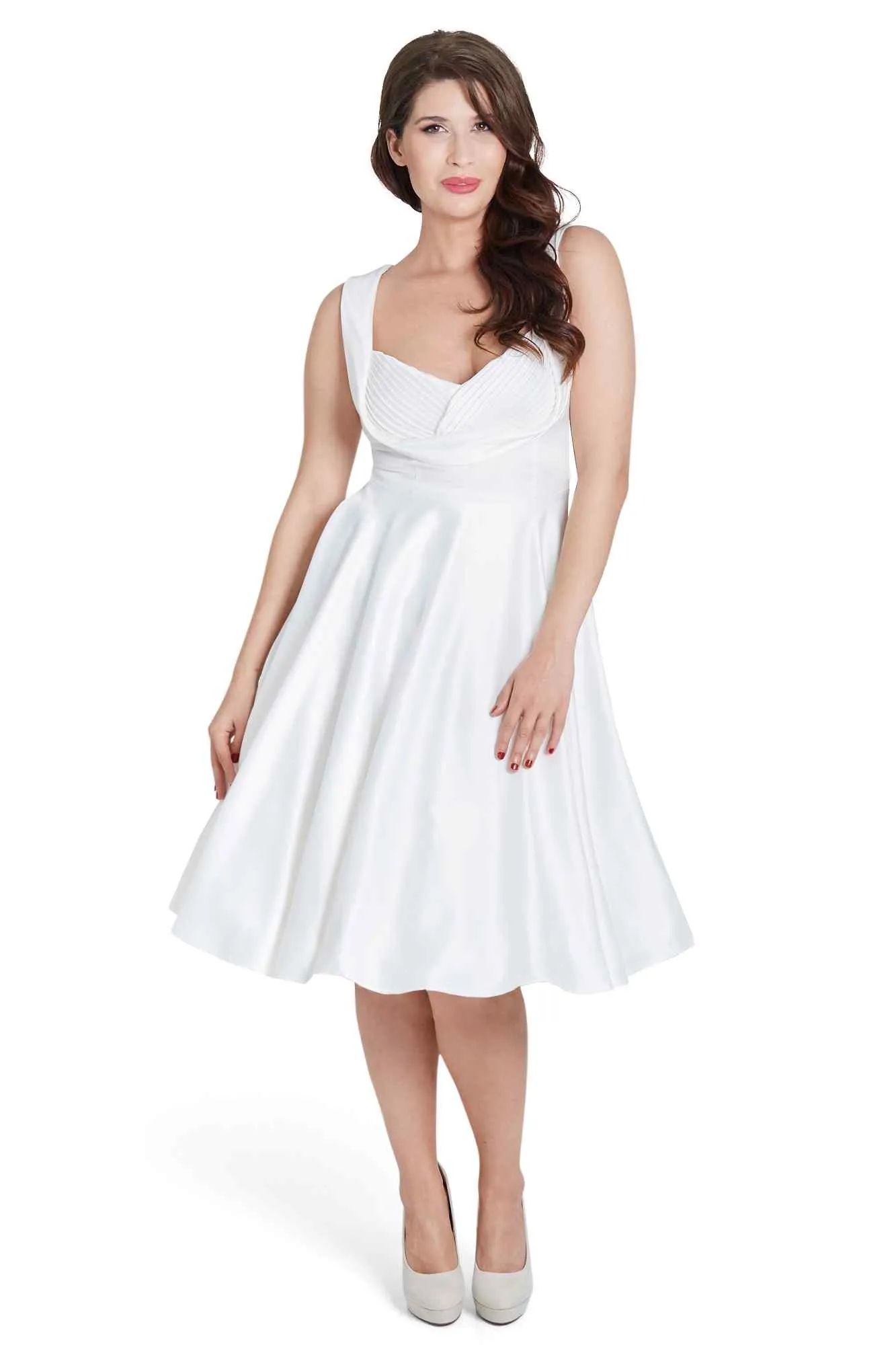 Grace Vintage Style Jive Dress in White