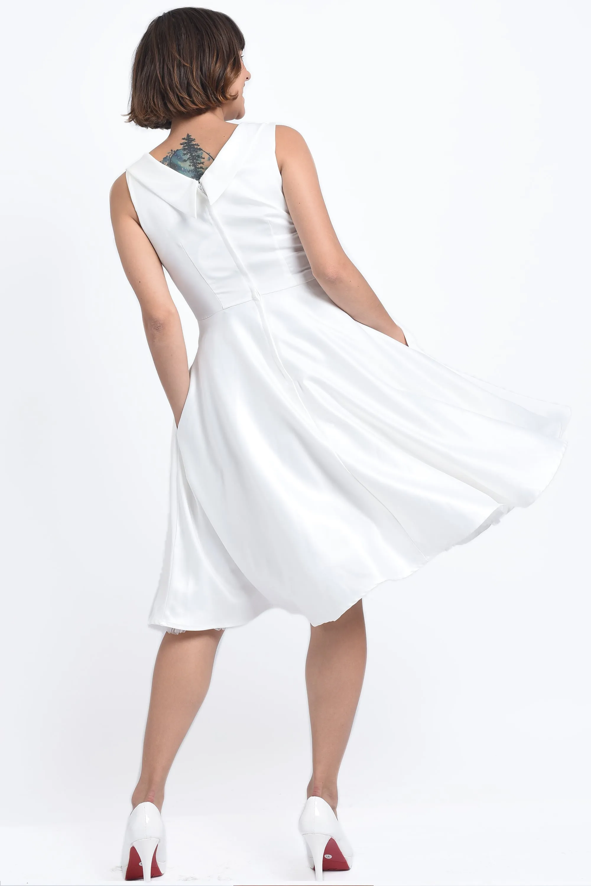 Grace Vintage Style Jive Dress in White