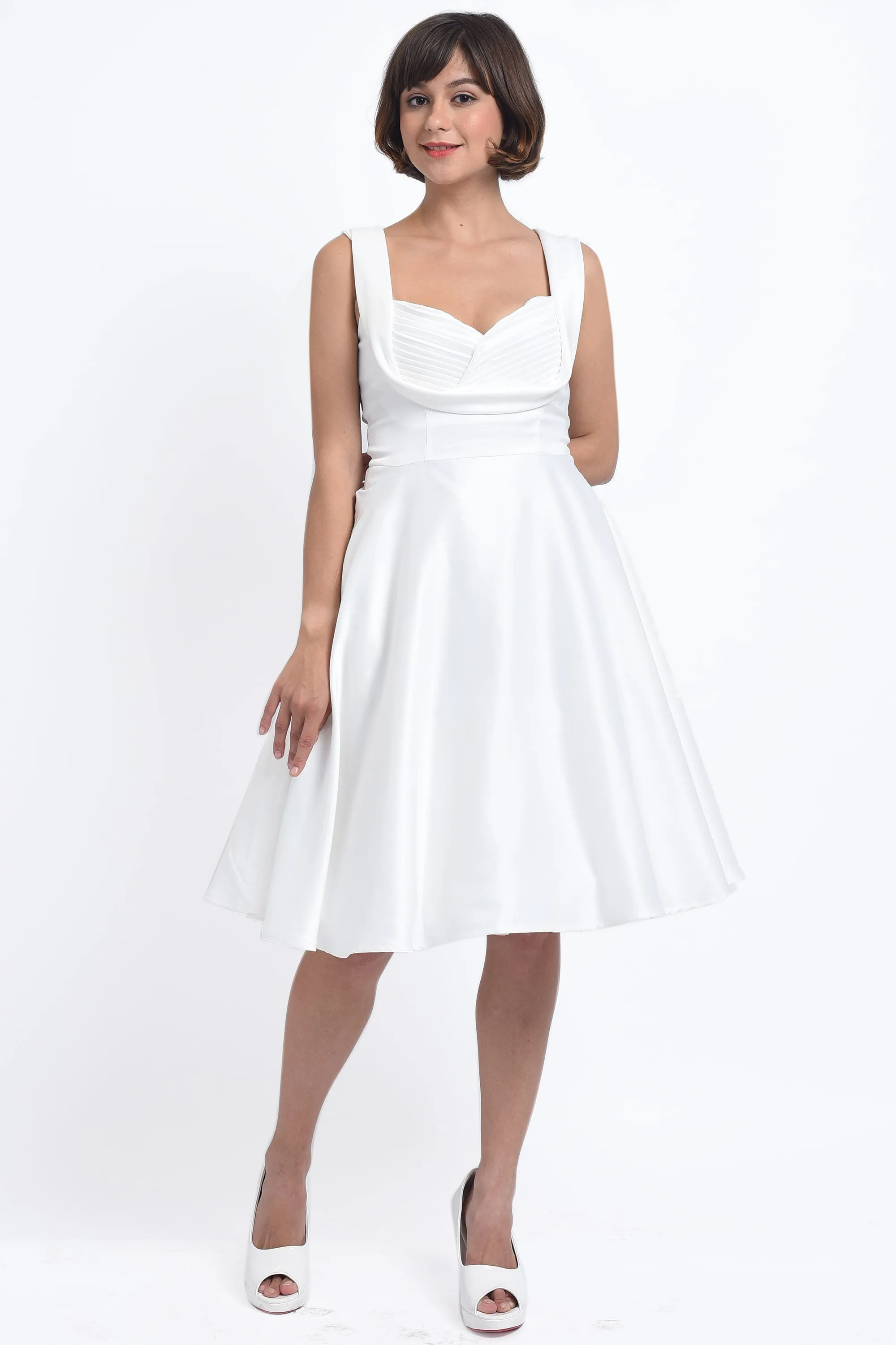 Grace Vintage Style Jive Dress in White