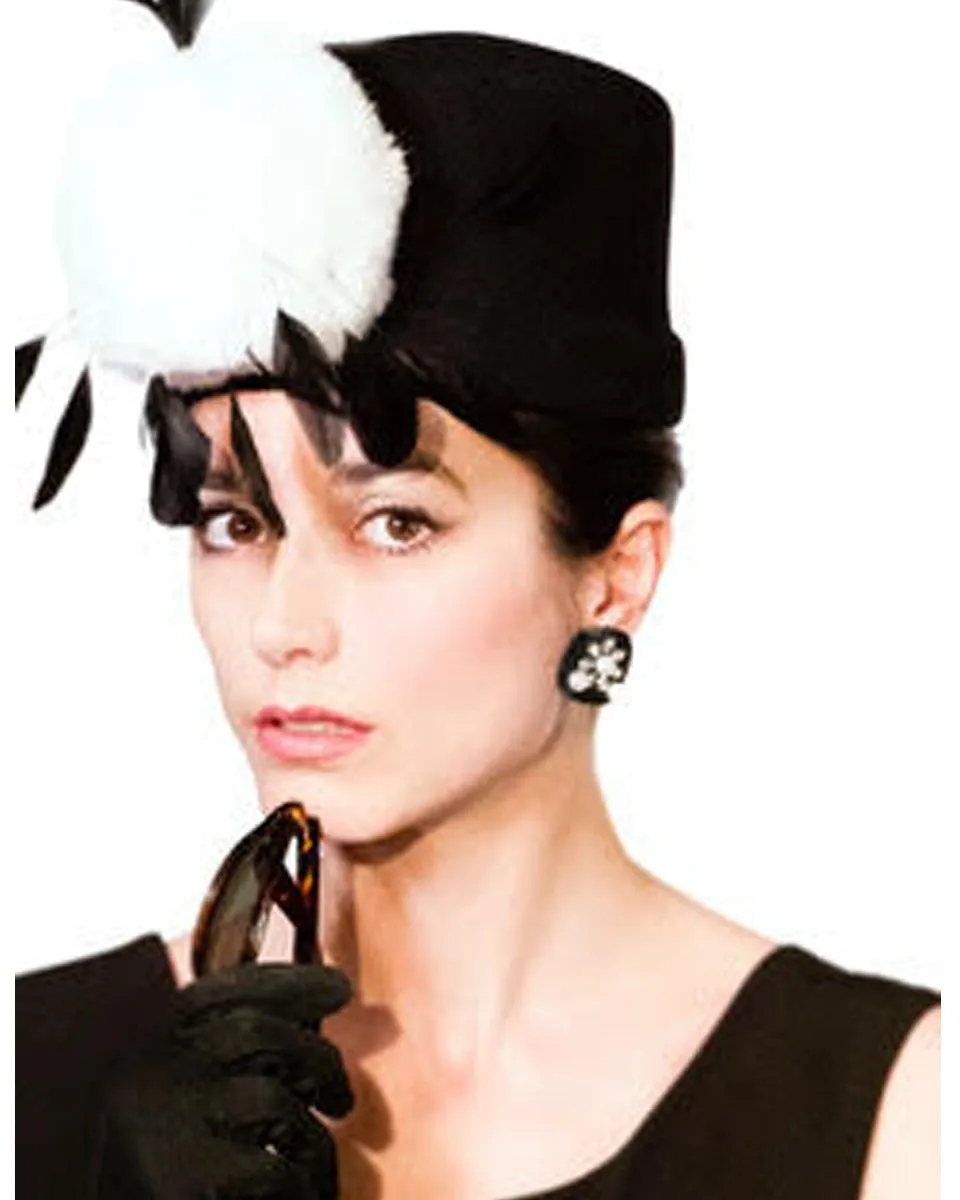 Holly Golightly Feather Hat Complete Costume Set