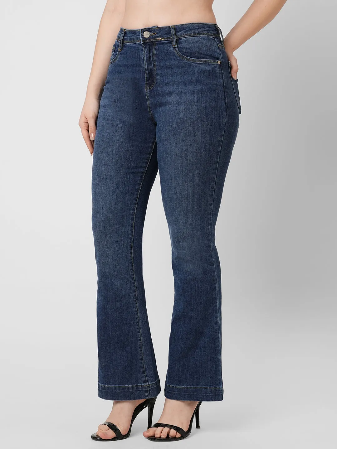 K5094 High Rise Mini Flare Jeans