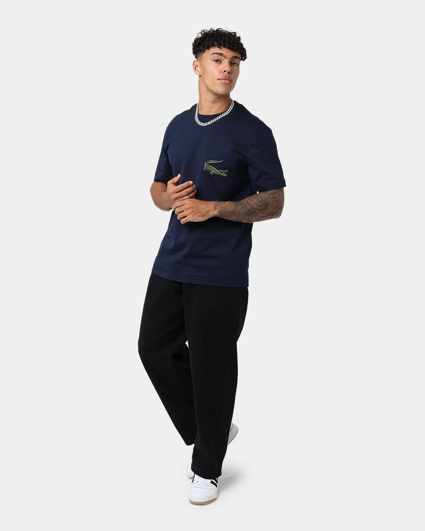 Lacoste Creative Patterns T-Shirt Navy Blue