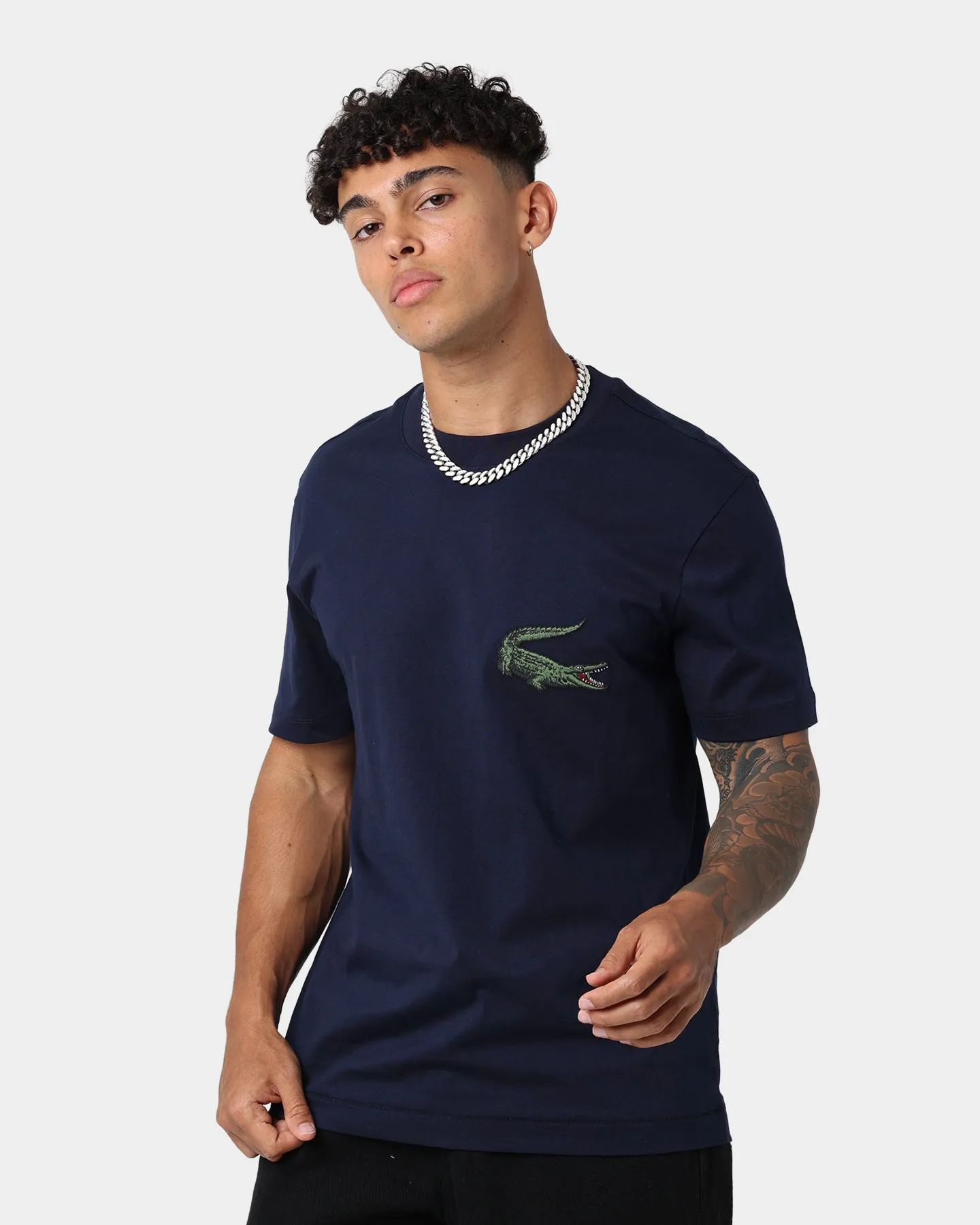 Lacoste Creative Patterns T-Shirt Navy Blue