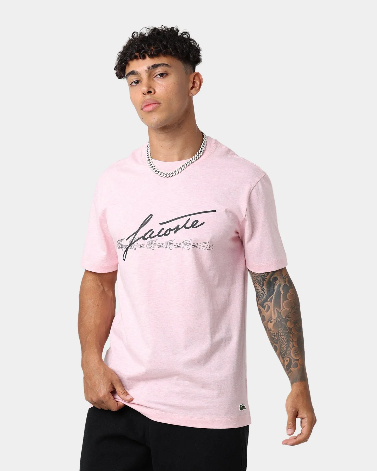 Lacoste Rene Signature T-Shirt Heather Lotus