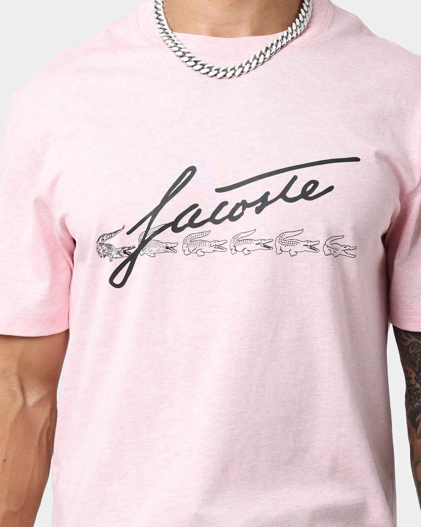 Lacoste Rene Signature T-Shirt Heather Lotus