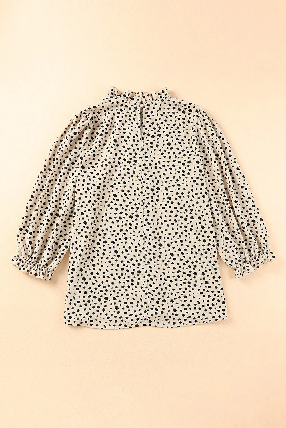 Leopard Frilled 3/4 Sleeve Blouse