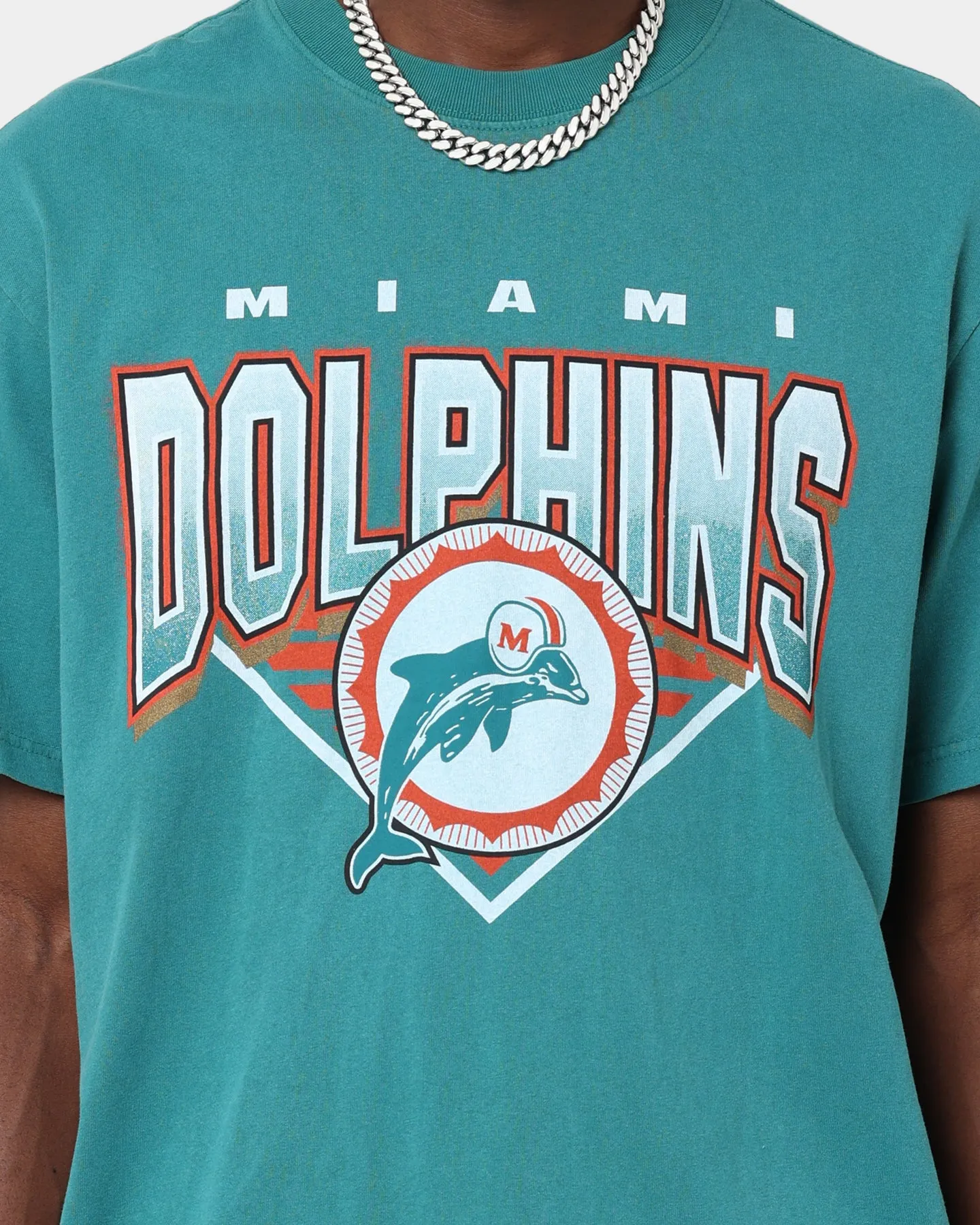 Mitchell & Ness Metallic Shadow T-Shirt Faded Teal