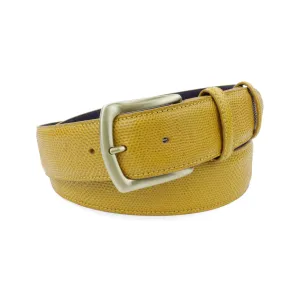 Mustard Tone Carung Texture Satin Gold Belt