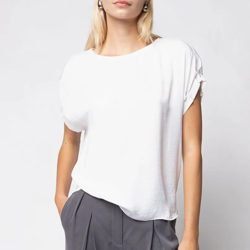 Perfect Time Pleated Drop Shoulder Blouse