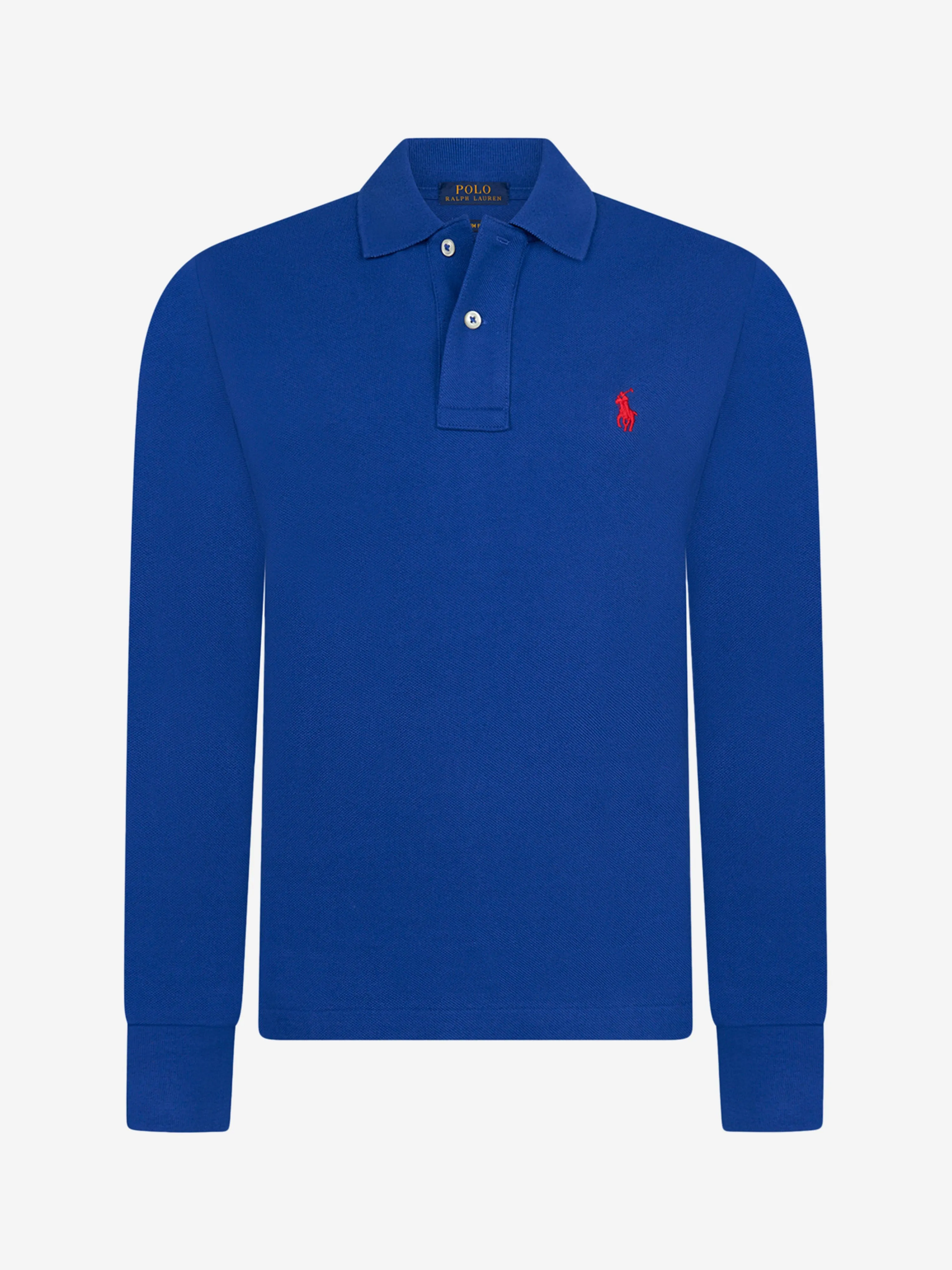 Ralph Lauren Boys Blue Cotton Slim Fit Polo Top