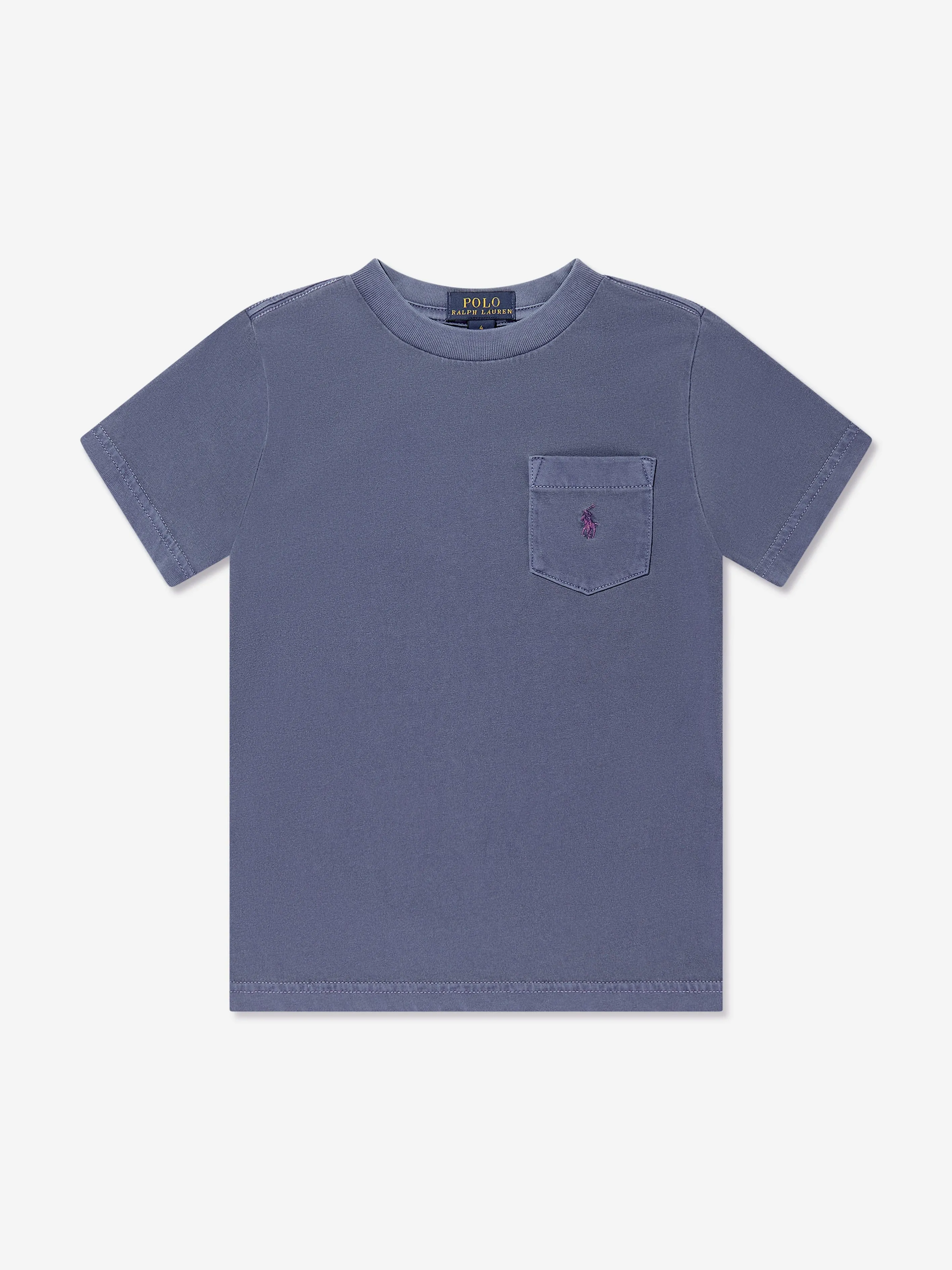 Ralph Lauren Boys Pocket Logo T-Shirt in Blue