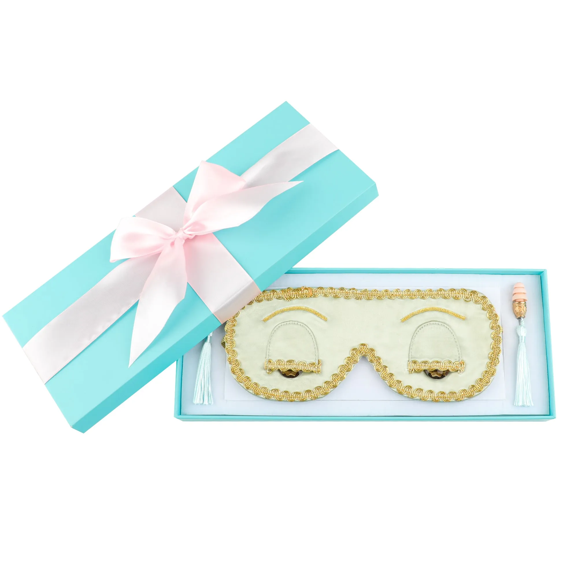 Sleepy Valentine-the Breakfast at Tiffany’s Inspired Sleep Accessories Gift Box Set with Audrey Greeting Card