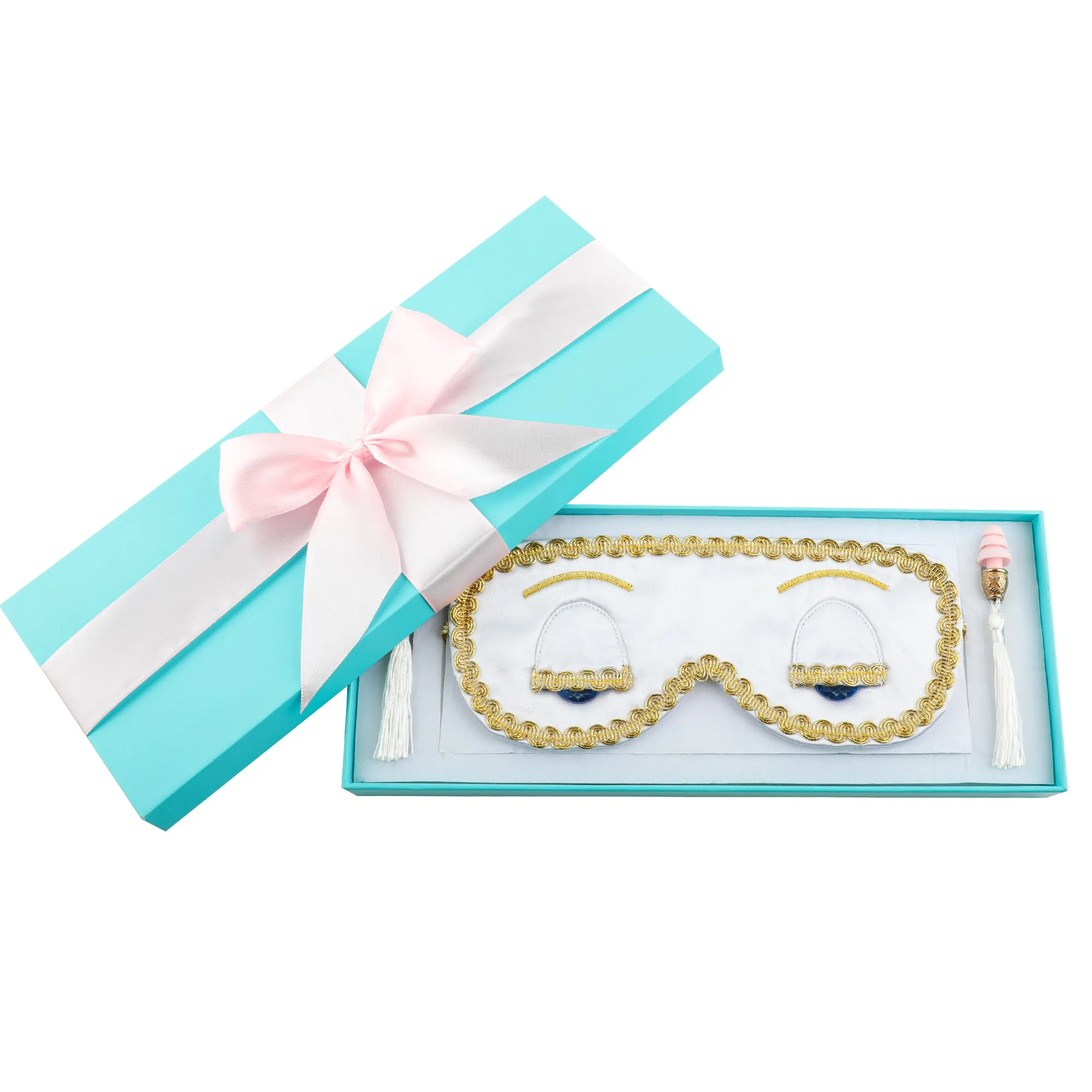 Sleepy Valentine-the Breakfast at Tiffany’s Inspired Sleep Accessories Gift Box Set with Audrey Greeting Card